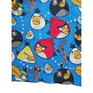 AUTH Angry Birds TWIN SHEET SET Flat & Fitted Royal Blue Vintage 2009 Dorm Kids
